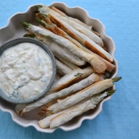 Filo- Wrapped Asparagus (with Two dipping sauces!)